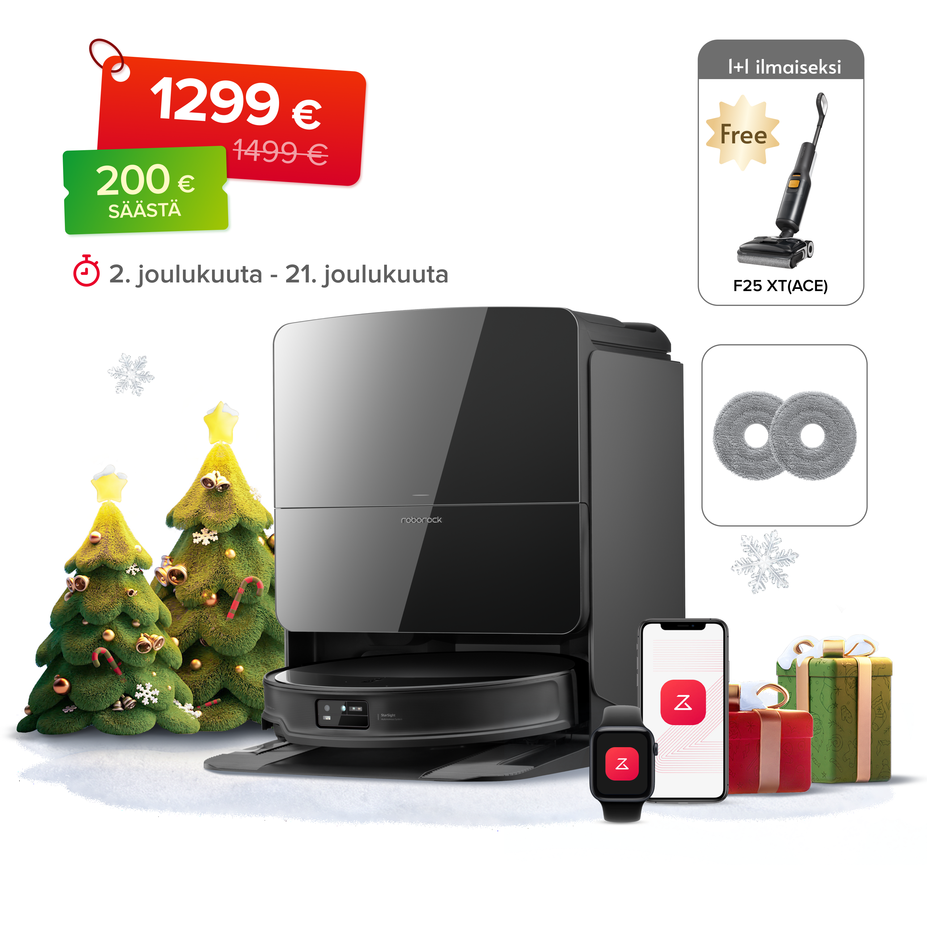 【Ennakkomyynti】  Roborock Saros 10R Set