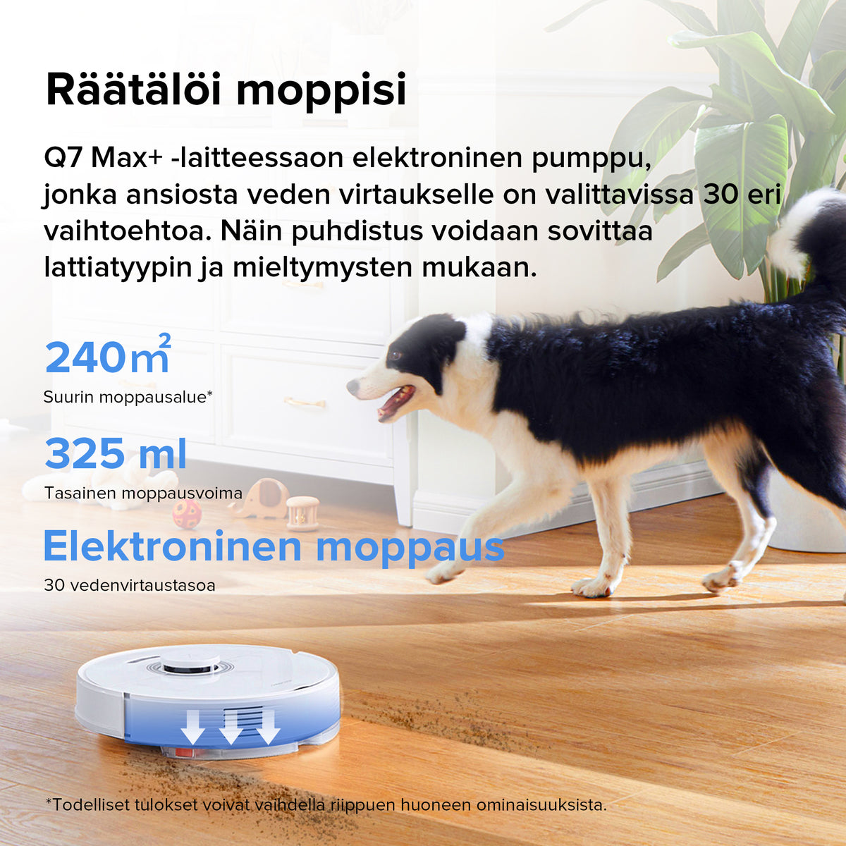 Roborock Q7 Max+ -robotti-imuri automaattisesti tyhjennettävällä