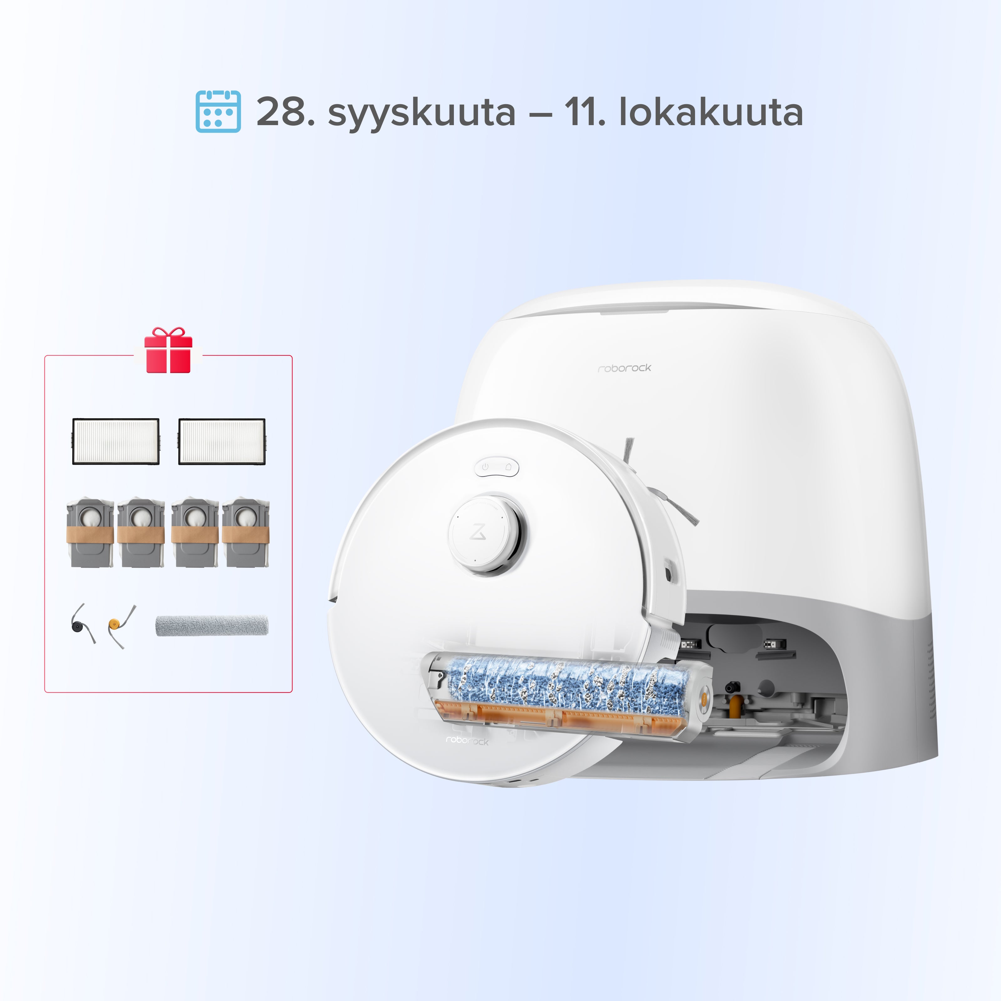 Roborock Qrevo Curv 2 Flow, telamopilla ja monitoimitelakalla varustettu robotti-imuri Image