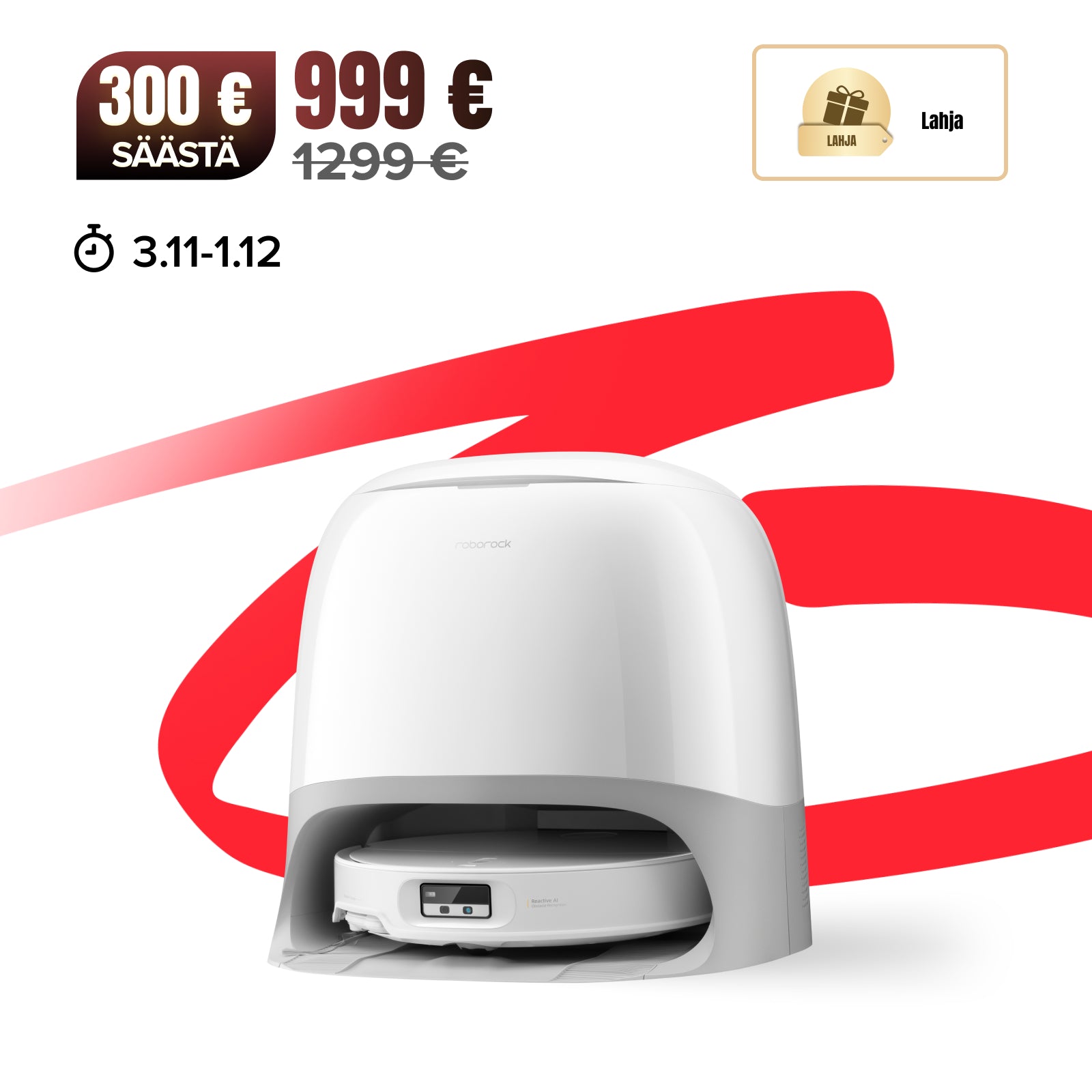 Roborock Qrevo Curv 2 Pro - pölyyn- ja moppirobotti, 25 000 Pa imuteho, 100 °C kuumavesipesu