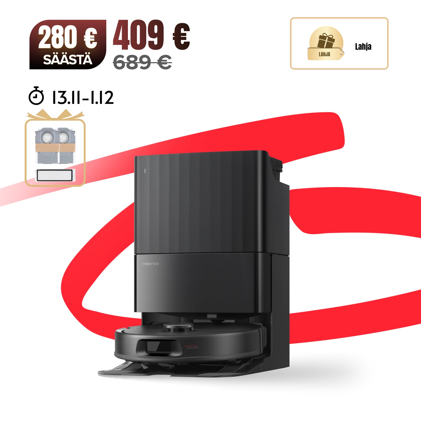 Roborock QV 35S Set - robotti-imuri monitoimitelakalla