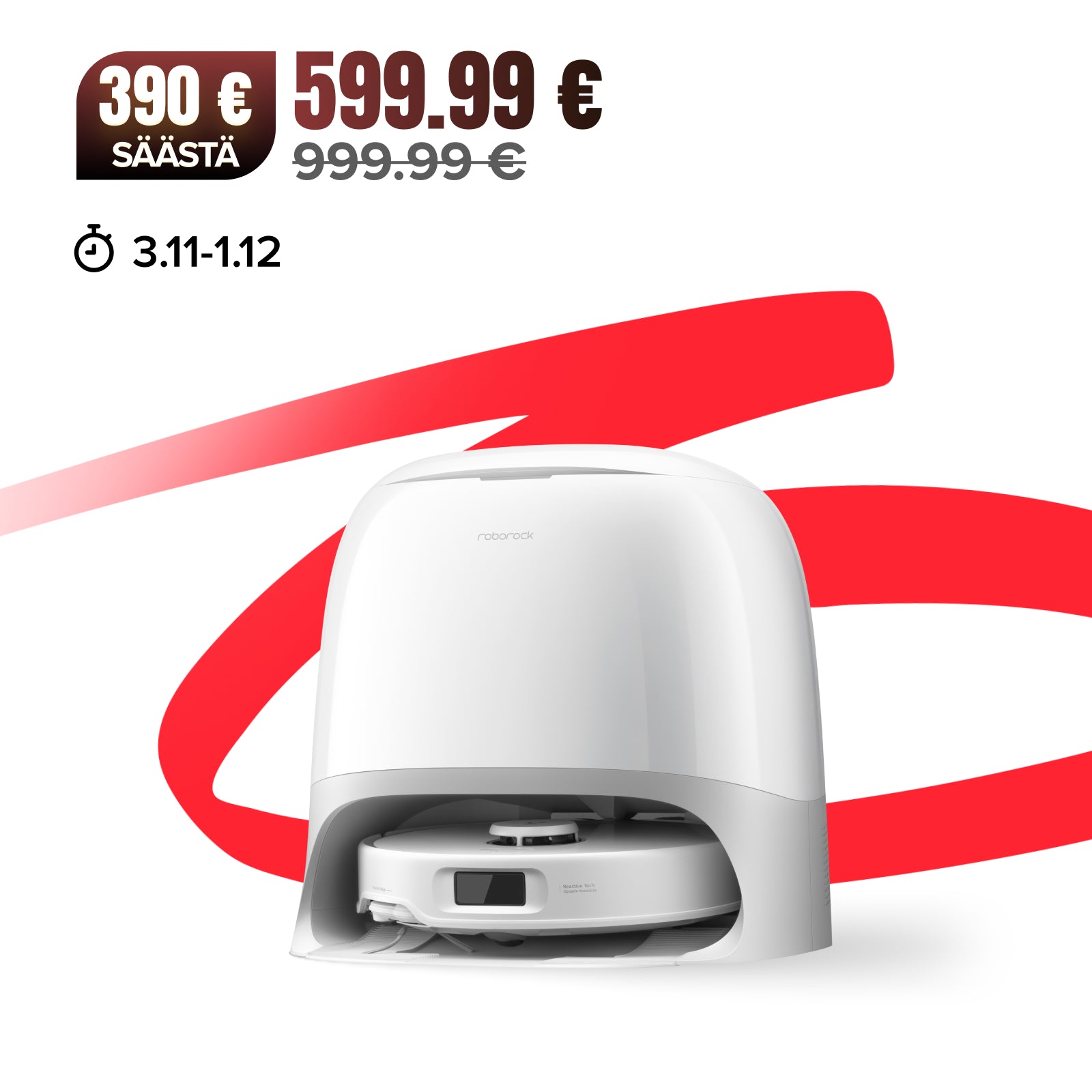 Roborock Qrevo Curv S5X -robotti-imuri tyylikkäällä monitoimitelakalla 3.0