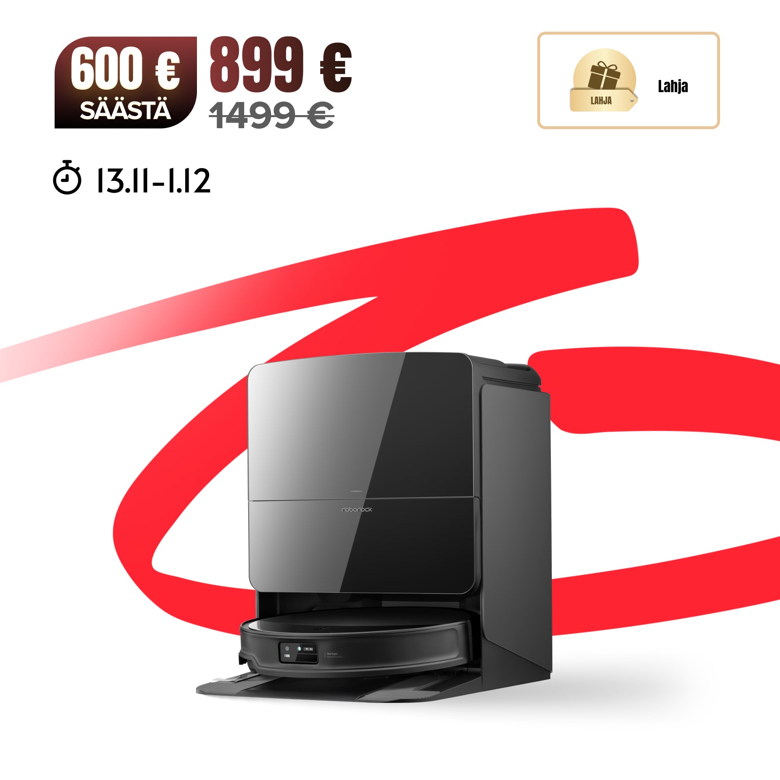 Roborock Saros 10R -robotti-imuri monitoimitelakalla 4.0