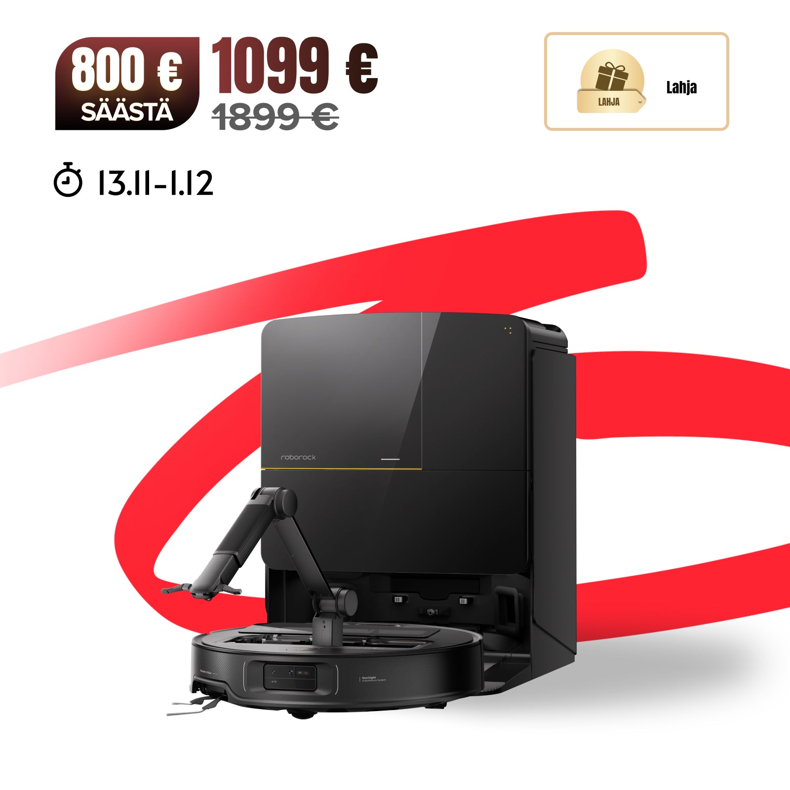 Roborock Saros Z70 -robotti-imuri OmniGrip™-mekaanisella varrella