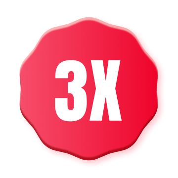 3× palkintopisteet